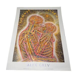 Alex Grey Psychedelic Fine Art Print The Kiss Kissing DMT Acid Art Rare Poster